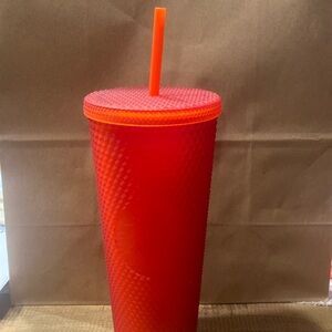 Starbucks tumbler red studded